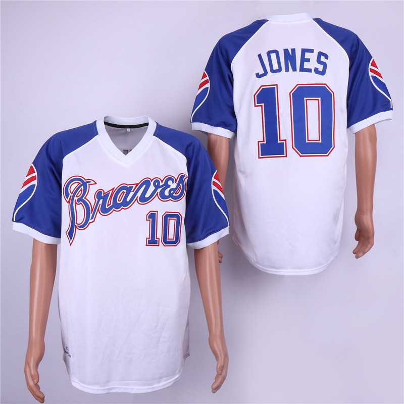 Braves 10 Chipper Jones White Throwback Jersey Dzhi,We sell and wholesale Braves 10 Chipper Jones White Throwback Jersey Dzhi on line form chian!